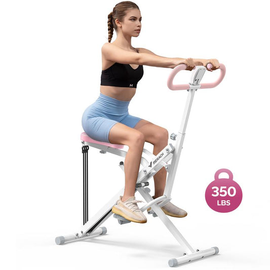 Squat Machine Glutes Workout Adjustable Resistance Foldable Exercise Equipment Leg Exercise Machine, FathersDayGift with 350lbs Weight Capacity, Rowing Machine, dealsforyoudays